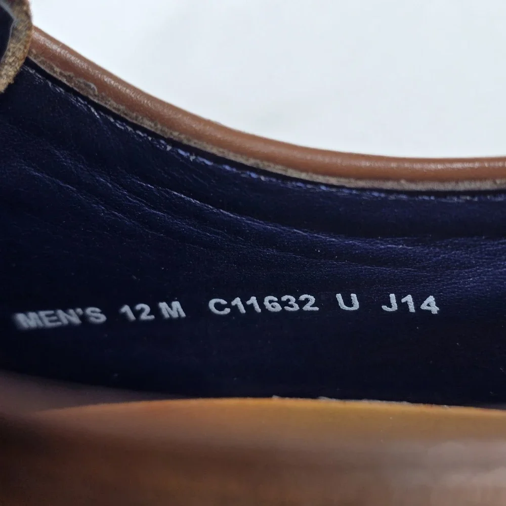Cole Haan Shoes Mens 12M British Tan Leather Cap Toe Oxford Derby Grand OS C1163